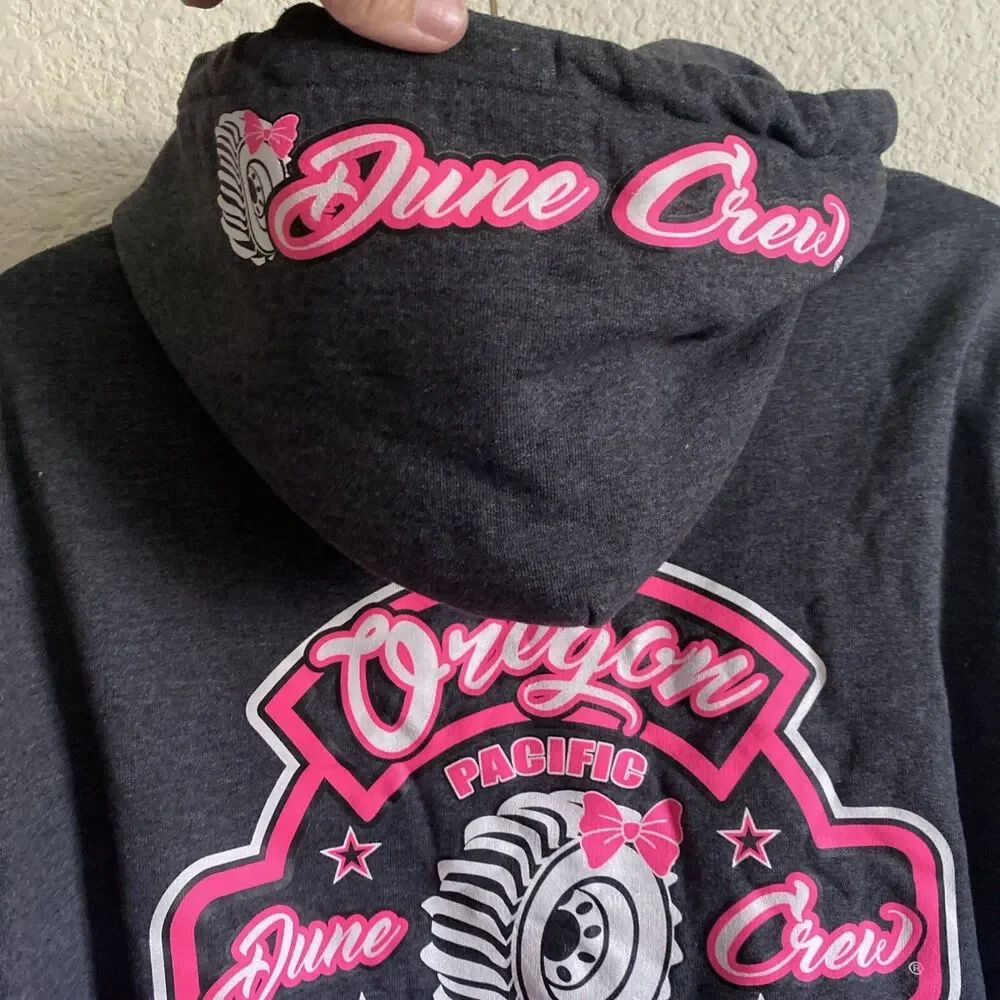 Dune Crew Oregon Coast Hoodie Dirtbike Atv Racing Gray Women Large Sand Utv - Picture 5 of 8